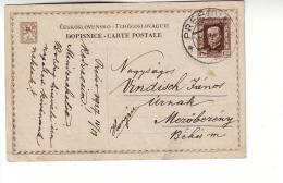 Czechoslovakia 1927 Presov Entier Postal Stationery To Hungary - Cartes Postales
