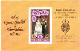 Barbuda 1977 Royal Family Overprinted Royal Visit S/S MNH - Barbuda (...-1981)