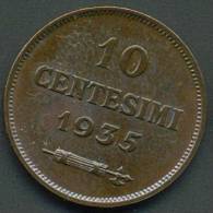 SAN MARINO , 10 CENTESIMI 1935 - Saint-Marin