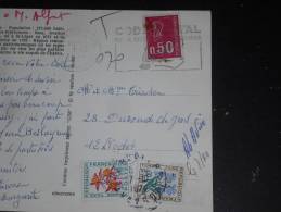 FRANCE TAXE YT 99 ET 100 - FLORE FLEUR MYOSOTIS ANCOLIE - CACHET ROND RODEZ RP AVEYRON - FLAMME CRETEIL VAL DE MARNE - - 1960-.... Storia Postale