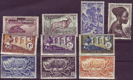 AFRIQUE EQUATORIALE FRANCAISE AEF:  Lot De 10 Timbres  Animaux De La Terre, De La Mer.... Scan à Voir - Unused Stamps