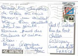 0659. Postal GRECIA 1987, Itaca A Francia - Covers & Documents