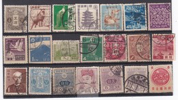 Japon - Lot De 21 Timbres Oblitérés Avec Charnières - Collections, Lots & Séries