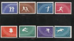 POLAND 1960 OLYMPIC GAMES ROME ITALY IMPERF NHM Sports Discus Boxing Horses Cycling Jumping Sprint Running Bikes Music - Summer 1960: Rome