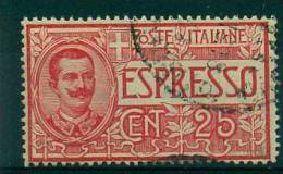 REGNO 1903 ESPRESSO 25 C. ROSSO USATO - Posta Espresso