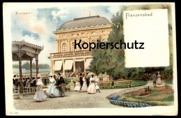 ALTE LITHO POSTKARTE FRANZENSBAD KURSAAL Hut Hat Chapeau Frantiskovy Lazne Ceska Czech Republic Postcard Ansichtskarte - Sudeten