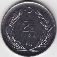 @Y@   Turkije   2 1/2 Lira 1974   BU  (C627) - Türkei