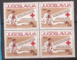 1983 X  RR-80 DOPL. JUGOSLAVIJA  UW-LAMPE  YELLOW PAPER  RRR RED CROSS, URGENT HELP MNH - Secourisme