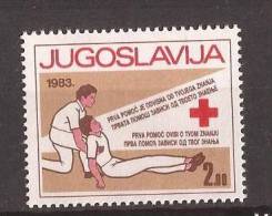 1983 X  RR-80 DOPL. JUGOSLAVIJA  UW-LAMPE  YELLOW PAPER  RRR RED CROSS, URGENT HELP MNH - Wohlfahrtsmarken