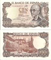 Spain P-152a, 100 Pesetas, Manuel De Falla / Home Of Moorish Kings $15CV - 100 Pesetas