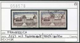 Frankreich 1957 - France 1957 - Francia 1957 - Frankrijk 1957 -  Michel 1163 Normal + Varieté - Oo Oblit. Used Gebruikt - Used Stamps