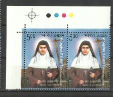 INDIA, 2008, Canonisation Of Saint Alphonsa Muttathupadathu, Pair, With Traffic Lights, MNH, (**) - Unused Stamps