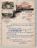 Belle Entête Du 18/07/1922 LEON BEAULIEU Matières Premières Pour Chapellerie - Limoges - 1900 – 1949