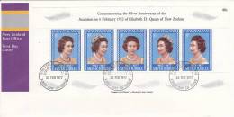 New Zealand 1977 Silver Jubilee MS FDC - FDC