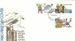 New Zealand 1980 Health Kids FDC - FDC