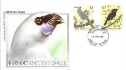 New Zealand 1985 Birds $ 1.00 And $ 2.00 FDC - FDC