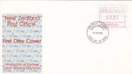 New Zealand 1986 Label Vending Machines Stamp  FDC - FDC