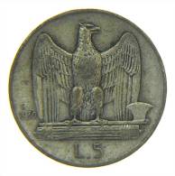 5 LIRE  ITALIA 1930 ARGENTO SILVER AQUILOTTO - 1900-1946 : Victor Emmanuel III & Umberto II