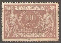 PORTUGAL (ENCOMENDAS POSTAIS) - 1920-1922,   Comércio E Indústria. Pap. Acet.  $01  (o)    MUNDIFIL   Nº 1 - Oblitérés