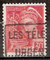 Timbre France Y&T N° 412 (2) Obl.  Type Mercure.  30 C. Rouge. Cote 0,15 € - 1938-42 Mercure