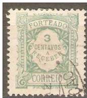 PORTUGAL(PORTEADO) 1915  Emissão Regular (tipo De 1904) Valor Em Centavos.  3 C.  Pap. Pontinhado  (o)  MUNDIFIL  Nº 24a - Gebruikt
