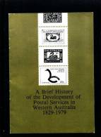 AUSTRALIA - 1979 A BRIEF HISTORY OF POSTAL SERVICES IN AUSTRALIA BOOKLET - Plaatfouten En Curiosa