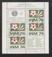 POLAND 1974 SOCCER WORLD CUP IN GERMANY SILVER MEDAL SHEETLET USED Football Field Sports - 1974 – Germania Ovest