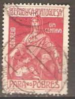 PORTUGAL  (IMPOSTO POSTAL E TELEGRÁFICO) - 1915-1925.   Para Os Pobres.  Pap. Pontinhado,  1 C.  (o)   MUNDIFIL  Nº 7a - Used Stamps