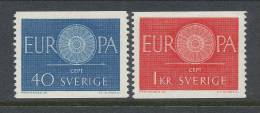 Sweden 1960 Facit # 517-518. Europa I, Set Of 2, See Scann, MNH (**) - Nuevos