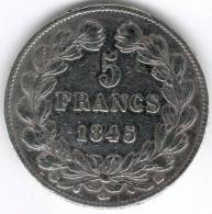 5 Francs Argent , Louis-Philippe Ier 1845 BB (second Type), Le I Est Plus éloigné - J. 5 Franchi