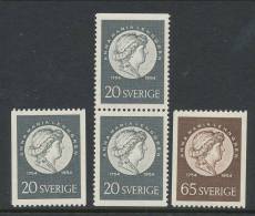 Sweden 1953 Facit # 456-457. Anna Maria Lenngren, Set Of 4 Incl BB-pair, See Scann, MNH (**) - Unused Stamps