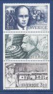 Sweden 1987 Facit # 1460-1462. In The Service Of Humanity, Se-tenant Pane Of  3 From Booklet H377, MNH (**) - Unused Stamps