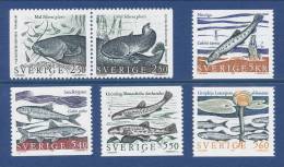 Sweden 1991 Facit # 1666-1671. Rare Fresh Water Fish, Complete Set Of 6 Incl. SX, MNH (**) - Ungebraucht