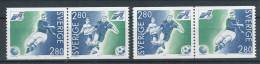 Sweden 1992 Facit # 1732-1733. European Football Championship, SX1 And SX2 Pairs, MNH (**) - Ongebruikt