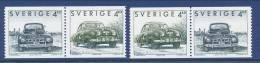 Sweden 1992 Facit # 1759-1760. Swedish Cars, SX1 And SX2 Pairs, MNH (**) - Unused Stamps
