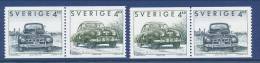 Sweden 1992 Facit # 1759-1760. Swedish Cars, SX1 And SX2 Pairs, MNH (**) - Ongebruikt