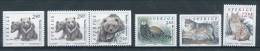 Sweden 1993 Facit # 1773-1777. Wild Animals 2. Set Of 6 Incl.SX Pair, MNH (**) - Ongebruikt