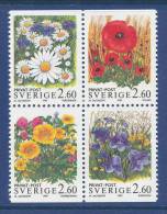 Sweden 1993 Facit # 1791-1794. Discount Stamps XV - Summer Flowers, MNH (**) - Nuovi