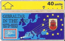 Nº 22 TARJETA DE GIBRALTAR DE LA COMUNIDAD EUROPEA  NUEVO-MINT - Gibilterra