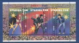 Sweden 1991 Facit # 1702-1704, Rock & Pop. Se-tenant Pane From Booklet H418, MNH (**) - Unused Stamps