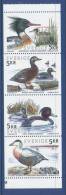Sweden 1993 Facit # 1808-1809, Water Birds. Se-tenant Strip Of 4 From Booklet H440, MNH (**) - Unused Stamps