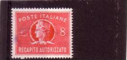 1947 (RA9) Recapito Autorizzato Filigrana Ruota Lire 8 - Usato (leggi Messaggio Del Venditore) - Correo Urgente/neumático