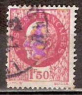 Timbre France Y&T N° 516 (2) Obl.  Type Pétain (Bersier).  1 F 50. Rose. Cote 0,15 € - 1941-42 Pétain