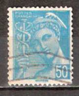 Timbre France Y&T N° 549 (3) Obl.  Type Mercure.  50 C. Turquoise. Cote 0,15 € - 1938-42 Mercurio