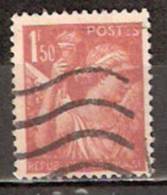 Timbre France Y&T N° 652 (4) Obl.  Type Iris.  1 F 50. Rouge-brun. Cote 0,15 € - 1939-44 Iris