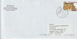 22-San Marino-Storia Postale 2008-Basilica Di S.Croce In Firenze - Briefe U. Dokumente