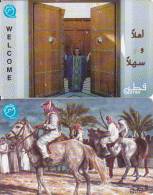 Qatar, 2 Cartes Série 1, Welcome 20 QR Et Cavaliers 30 QR - Qatar