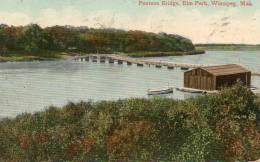 Winnipeg Pontoon Bridge Elm Park 1905 Postcard - Winnipeg