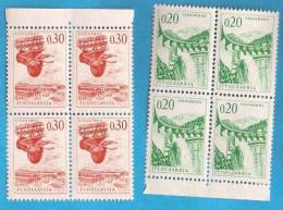 1966 X  1155-56  JUGOSLAVUJA  DEFINITIVE HIDROZENTRALA - JABLANICA TURBINE - Unused Stamps