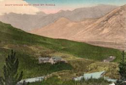 Banff Hotel From Mt Rundle 1905 Postcard - Banff